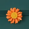 Sunflower - metal brooch