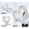 Heart shaped balloon - Valentine's Day / weddings / party decoration - 18 / 30 / 40 inch