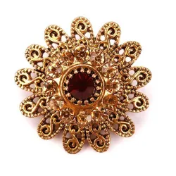 Crystal flower pins - brooch