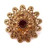 Vintage Kristallblumen - antike Brosche