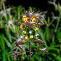 Lampa ogrodowa w kształcie żaby - solarna - wodoodpornaOświetlenia słonecznego