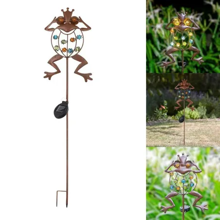 Lampa ogrodowa w kształcie żaby - solarna - wodoodpornaOświetlenia słonecznego