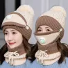 3 in 1 - knitted beanie / face mask / scarf - warm winter setMouth masks
