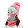 3 in 1 - knitted beanie / face mask / scarf - warm winter set
