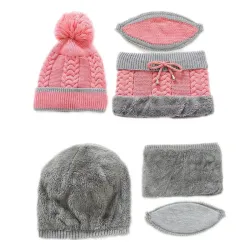 2 in 1 - knitted beanie / mask - warm protective gear