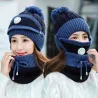 3 in 1 - knitted beanie / face mask / scarf - warm winter set