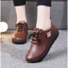 Zachte platte schoenen - met veters - echt leerLaarzen