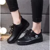 Weiche flache Schuhe - mit Schnürsenkeln - echtes Leder