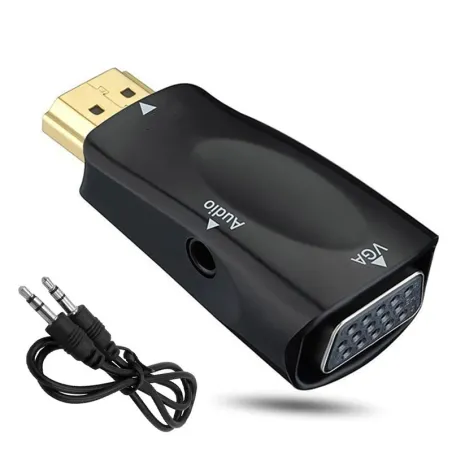 Adaptateur HDMI à VGA - diviseur mâle à femelle - 3,5 prises audio - convertisseur de câble