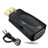 Adaptateur HDMI à VGA - diviseur mâle à femelle - 3,5 prises audio - convertisseur de câble