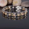 Bicycle chain bracelet - gold & silver - stainless steel