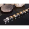 Bicycle chain bracelet - gold & silver - stainless steel