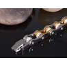 Bicycle chain bracelet - gold & silver - stainless steel