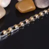 PulserasPulsera de cadena de bicicletas - oro & plata - acero inoxidable