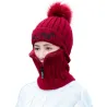 Wintermuts met pompon - bivakmuts met ritssluitingPetten & Hoeden