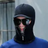 Winter gebreide muts met klep - gezichtsbescherming - bivakmuts met ritssluitingHoeden & Petten
