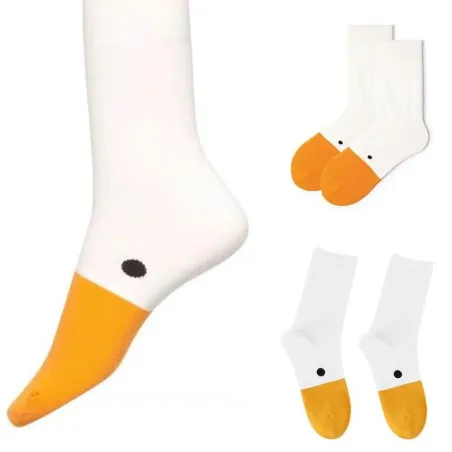 Cotton socks - goose head print - unisex