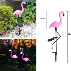 Tuinlamp op zonne-energie - waterdicht - LED - neon - flamingovormSolar verlichting
