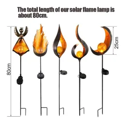 Solar flame garden light