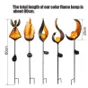 Solar flame garden light