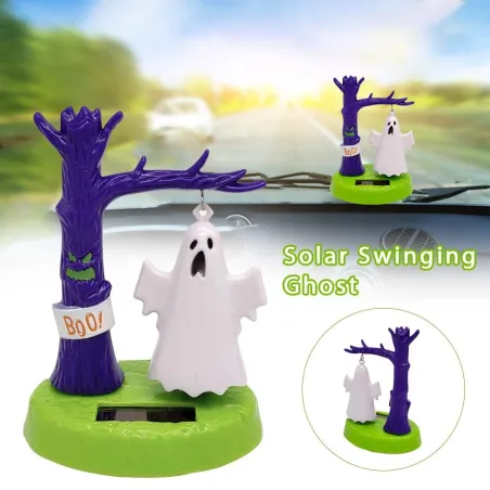 Solar swinging ghost - car interior toy