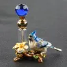 Vintage metal bird - perfume glass - 4ml