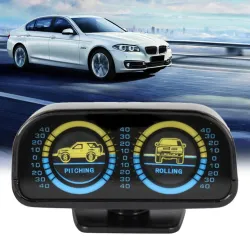 Multifunction car indicator - compass / slope measure / body angle