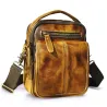 Leren schouder- / crossbodytas - met ritsen / vakjesTassen