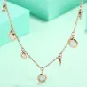 Gold necklace - with round charm decorations