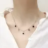 Gold necklace - with round charm decorations