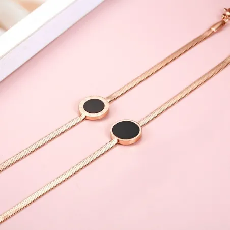 Rose gold bracelet - with roman numerals