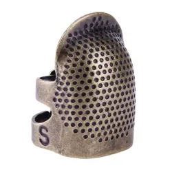 Sewing thimble - finger protector - retro metal brass