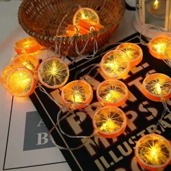 Magical - fruit lemon Slice String Lights - battery powered - indoor - outdoor
