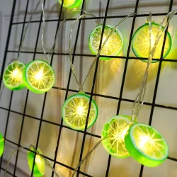 Fruits slices shaped string light - battery powered / USB - lemon / lime / orange
