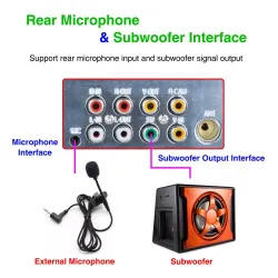Autoradio - 1 Din - RDS - microfoon - USB - MP3 - MP5 - TF - ISO - multimediaspeler in het dashboardRadio