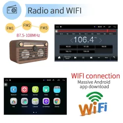 Radio samochodowe 9/10 "- Android / 2 Din - GPS - Bluetooth - WIFI - Mirrorlink - MP5Radio