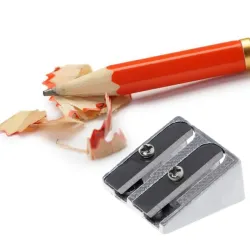 Metal pencil sharpener - with double holes