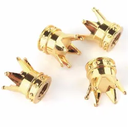 Car valve caps - gold crown - 4 pieces