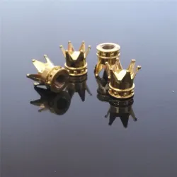 Car valve caps - gold crown - 4 pieces