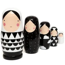 Russische matryoshka - houten pop - 5 lagenHouten