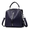 MochilasLeather backpack - shoulder bag - with multi straps