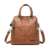 Multifunctional shoulder bag - leather backpack