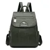 MochilasLeather backpack - with hand strap / front zipper