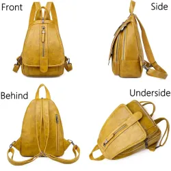 Snakeskin backpack - with hand strap / front zipper