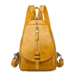 Snakeskin backpack - with hand strap / front zipper