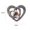 Broches3 heart black heart brooch - with heart charm