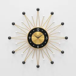 Nordic style - sun shape wall clock - 56cm