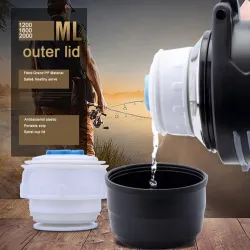 Vacuum thermos - with strap - stainless steel - large capacity - 1200L - 1600L - 2000L