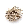Vintage runde Blume - Brosche mit Kristallen