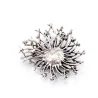 Shiny flower brooch - with crystals